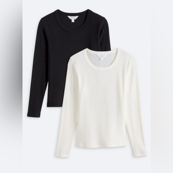 Market & Spruce Tops - NEW…MARKET & SPRUCE 2 Pack Pearl Cotton Rib Long Sleeve Tee